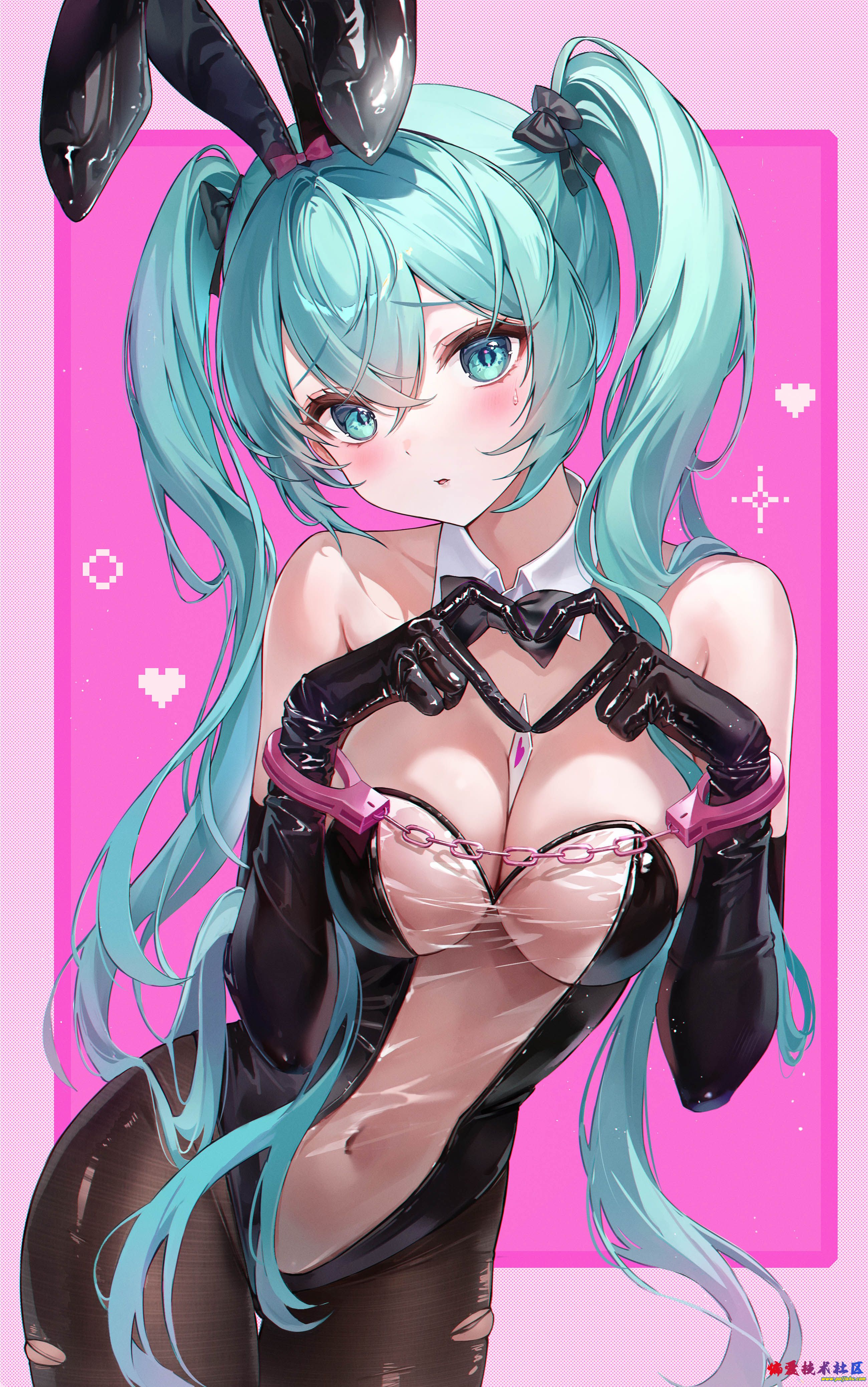 yande.re 1235082 animal_ears bondage bunny_ears bunny_girl hatsune_miku no_bra p.jpg